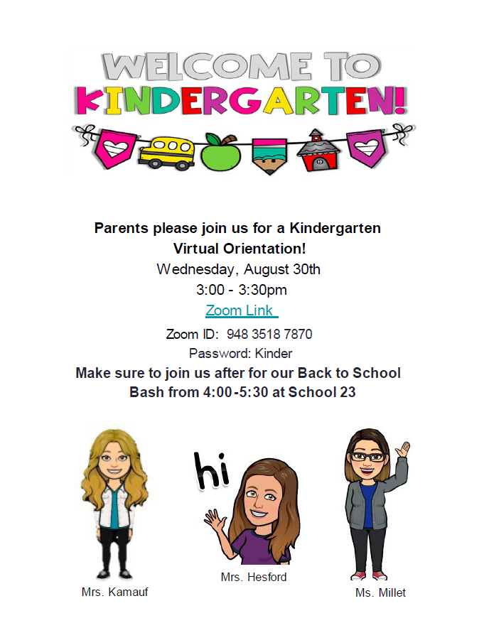 Kindergarten Orientation 2023-2024